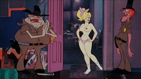 Screenshots from the 1975 Bakshi Animation cartoon Coonskin