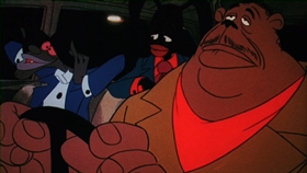 Screenshots from the 1975 Bakshi Animation cartoon Coonskin