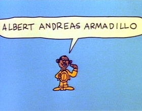 Screenshots from the 1975 Focus Design, Inc. cartoon Rufus Xavier Sarsaparilla