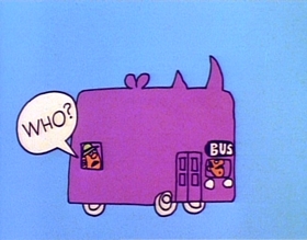 Screenshots from the 1975 Focus Design, Inc. cartoon Rufus Xavier Sarsaparilla