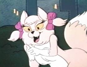 Screenshots from the 1975 Filmation cartoon Cupid The Cat