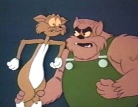 Screenshots from the 1975 Filmation cartoon Cupid The Cat