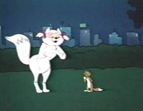 Screenshots from the 1975 Filmation cartoon Cupid The Cat
