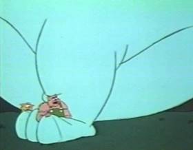 Screenshots from the 1975 Filmation cartoon Cupid The Cat