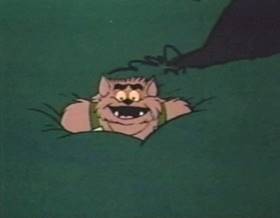 Screenshots from the 1975 Filmation cartoon Cupid The Cat