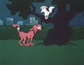 Screenshots from the 1975 Filmation cartoon Cupid The Cat