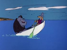 Screenshots from the 1975 DePatie Freleng cartoon Saltwater Tuffy