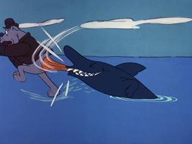 Screenshots from the 1975 DePatie Freleng cartoon Saltwater Tuffy