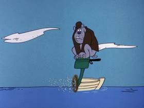 Screenshots from the 1975 DePatie Freleng cartoon Saltwater Tuffy