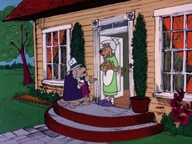 Screenshots from the 1975 DePatie Freleng cartoon M-O-N-E-Y Spells Love