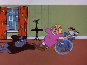 Screenshots from the 1975 DePatie Freleng cartoon M-O-N-E-Y Spells Love