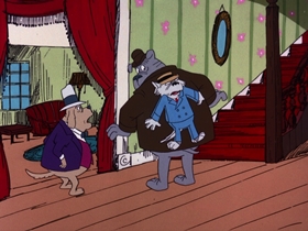 Screenshots from the 1975 DePatie Freleng cartoon M-O-N-E-Y Spells Love