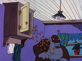 Screenshots from the 1975 DePatie Freleng cartoon Rock-A-Bye Maybe