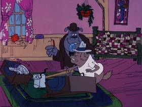 Screenshots from the 1975 DePatie Freleng cartoon Rock-A-Bye Maybe