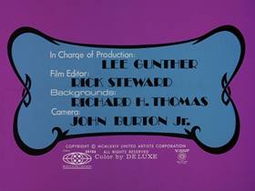 Screenshots from the 1975 DePatie Freleng cartoon Rock-A-Bye Maybe