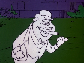 Screenshots from the 1975 DePatie Freleng cartoon Haunting Dog