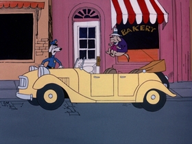 Screenshots from the 1975 DePatie Freleng cartoon Haunting Dog