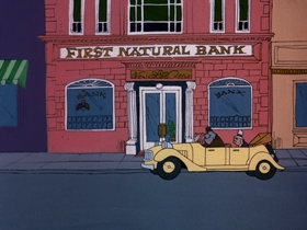 Screenshots from the 1975 DePatie Freleng cartoon Haunting Dog