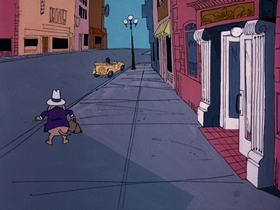 Screenshots from the 1975 DePatie Freleng cartoon Haunting Dog