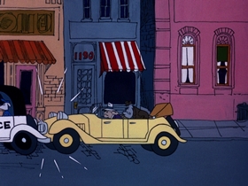 Screenshots from the 1975 DePatie Freleng cartoon Haunting Dog