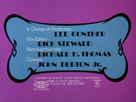 Screenshots from the 1975 DePatie Freleng cartoon Haunting Dog