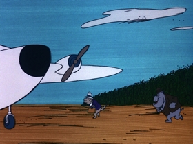 Screenshots from the 1975 DePatie Freleng cartoon Eagle Beagles