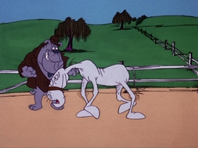 Screenshots from the 1975 DePatie Freleng cartoon From Nags to Riches