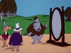 Screenshots from the 1975 DePatie Freleng cartoon From Nags to Riches
