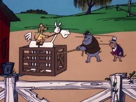 Screenshots from the 1975 DePatie Freleng cartoon From Nags to Riches