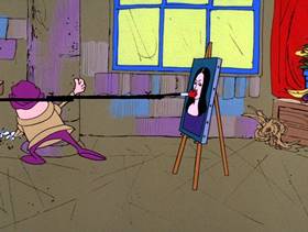 Screenshots from the 1975 DePatie Freleng cartoon Pink DaVinci