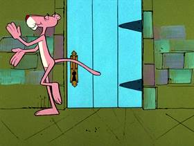 Screenshots from the 1975 DePatie Freleng cartoon Pink DaVinci