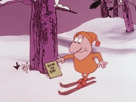 Screenshots from the 1975 DePatie Freleng cartoon Pink Streaker