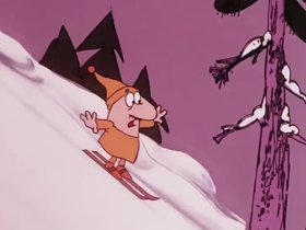 Screenshots from the 1975 DePatie Freleng cartoon Pink Streaker