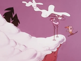 Screenshots from the 1975 DePatie Freleng cartoon Pink Streaker