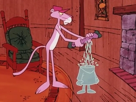 Screenshots from the 1975 DePatie Freleng cartoon Pink Streaker
