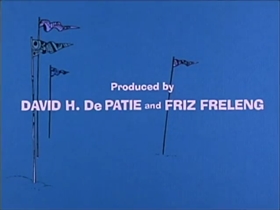 Screenshots from the 1975 DePatie Freleng cartoon Pink Streaker
