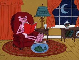 Screenshots from the 1975 DePatie Freleng cartoon Salmon Pink