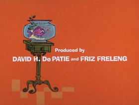 Screenshots from the 1975 DePatie Freleng cartoon Salmon Pink