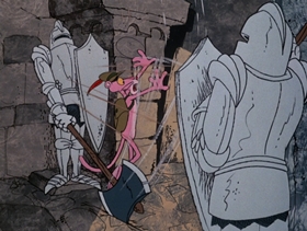 Screenshots from the 1975 DePatie Freleng cartoon Pink Plasma