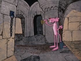 Screenshots from the 1975 DePatie Freleng cartoon Pink Plasma