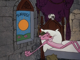 Screenshots from the 1975 DePatie Freleng cartoon Pink Plasma