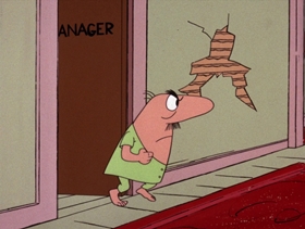 Screenshots from the 1975 DePatie Freleng cartoon Pink Elephant