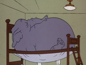 Screenshots from the 1975 DePatie Freleng cartoon Pink Elephant