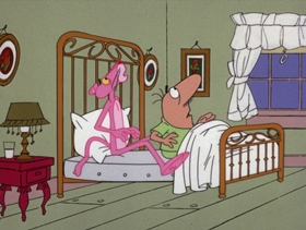 Screenshots from the 1975 DePatie Freleng cartoon Pink Elephant