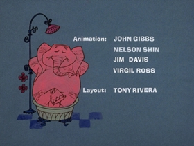 Screenshots from the 1975 DePatie Freleng cartoon Pink Elephant