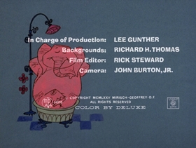 Screenshots from the 1975 DePatie Freleng cartoon Pink Elephant