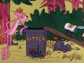 Screenshots from the 1975 DePatie Freleng cartoon Keep Our Forests Pink