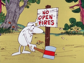 Screenshots from the 1975 DePatie Freleng cartoon Keep Our Forests Pink