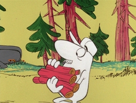 Screenshots from the 1975 DePatie Freleng cartoon Keep Our Forests Pink