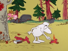 Screenshots from the 1975 DePatie Freleng cartoon Keep Our Forests Pink